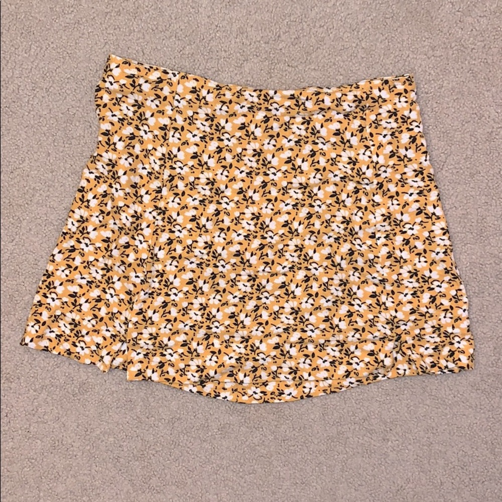 Yellow floral skirt